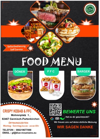 Crispy Kebab & FFC menu
